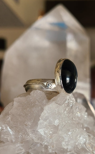 Ring - Blue Tiber Eye in Sterling Silver