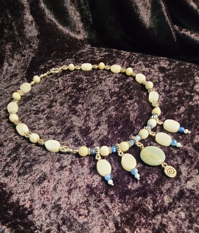 Necklace - Blue Amazonite with Kyanite