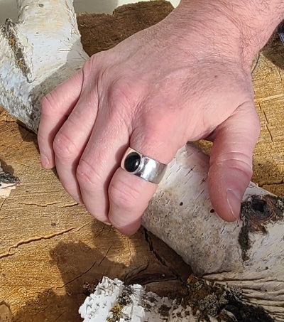 Ring - Blue Tiger Eye in Sterling Silver