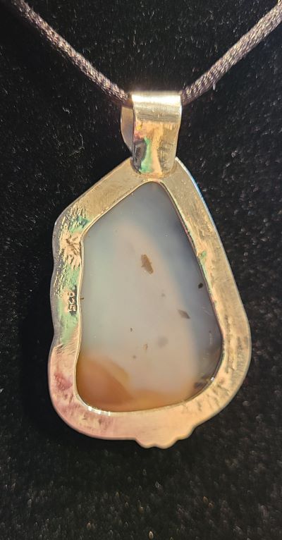 Pendant - Montana Agate in Sterling Silver