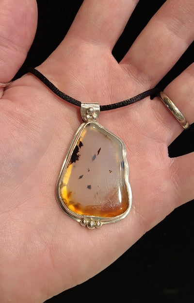 Pendant - Montana Agate in Sterling Silver