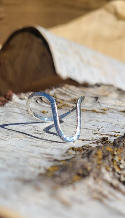 Ring - Sterling Silver with scalloped texture