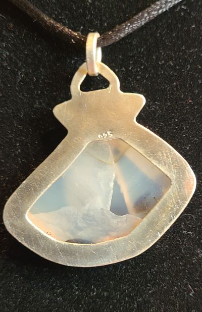 Pendant - Montana Agate in Sterling Silver