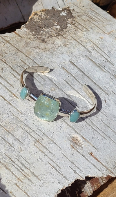 Bracelet - Beryl and Fancy Jasper Bangle