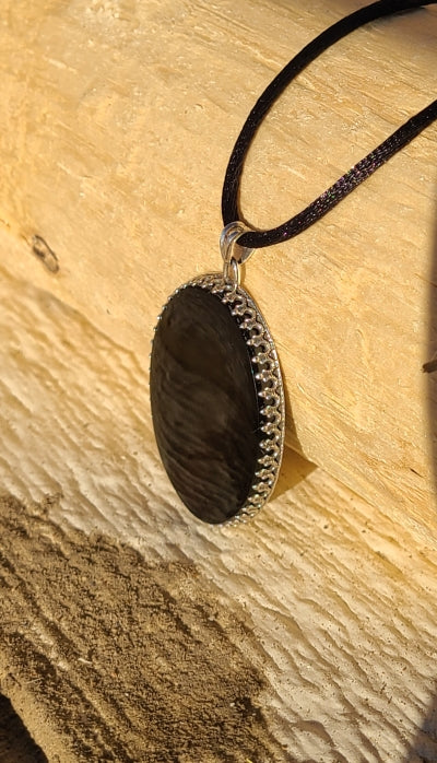 Pendant - Black Onyx in Sterling Silver