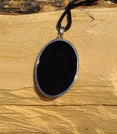 Pendant - Black Onyx in Sterling Silver