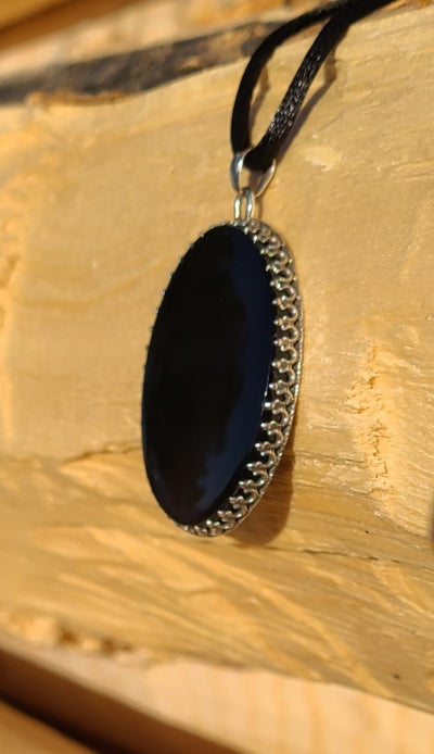 Pendant - Black Onyx in Sterling Silver