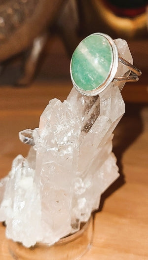 Ring - Aventurine on Sterling Silver Rings